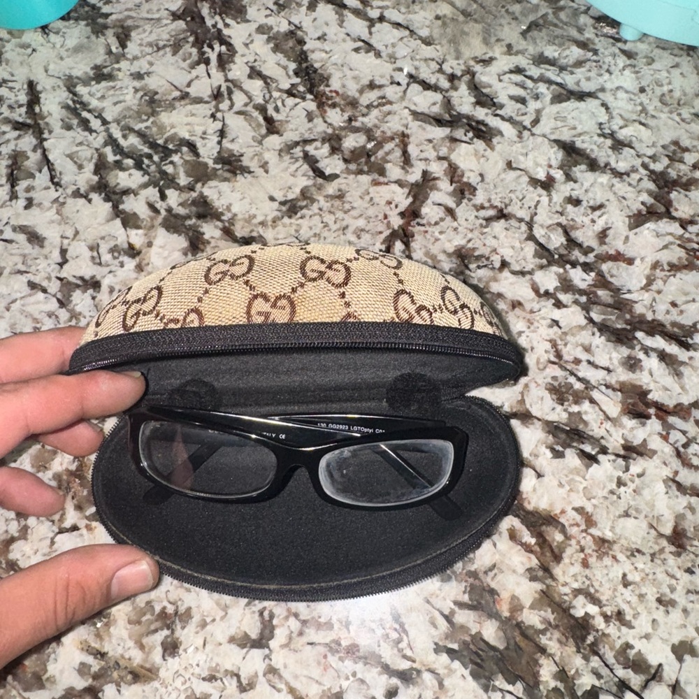 Gucci Black Eyeglasses with Signature Case